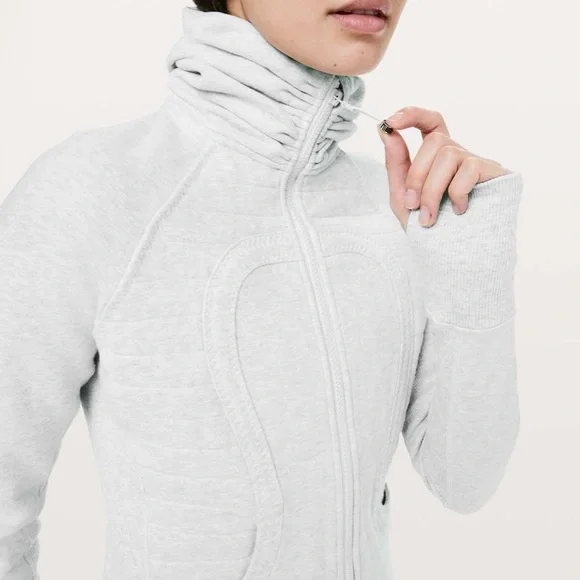 ❗️SOLD❗️Lululemon Calm & Cozy Zip Up Jacket Heathered Core Ultra Light - Picture 2 of 15